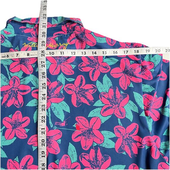 William Murray Golf Men L Floral Hibiscus Performance Stretch Polo Shirt - Picture 12 of 12